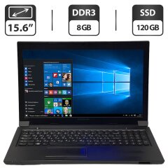 Ноутбук Б-клас Lenovo B570e / 15.6" (1366x768) TN / Intel Core i5-2540M (2 (4) ядра по 2.6 - 3.3 GHz) / 8 GB DDR3 / 120 GB SSD / Intel HD Graphics 3000 / WebCam / Windows 10 Pro