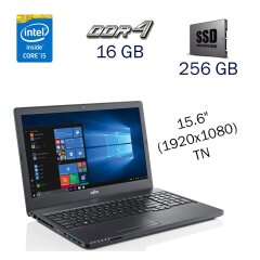 Ноутбук Fujitsu LifeBook A357 / 15.6" (1920x1080) TN / Intel Core i5-7200U (2 (4) ядра по 2.5 - 3.1 GHz) / 16 GB DDR4 / 256 GB SSD / WebCam / Windows 10 PRO Lic