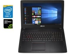 Ігровий ноутбук Б-клас Asus FX502VMZ / 15.6" (1920x1080) IPS / Intel Core i7-7700HQ (4 (8) ядра по 2.8 - 3.8 GHz) / 8 GB DDR4 / 128 GB SSD + 1000 GB HDD / nVidia GeForce GTX 1060, 3 GB GDDR5, 192-bit / WebCam