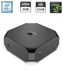Робоча станція HP Z2 G4 Workstation USFF / Intel Core i7-9700 (8 ядер по 3.0 - 4.7 GHz) / 32 GB DDR4 / 512 GB SSD / nVidia Quadro P600, 4 GB GDDR5, 128-bit / Windows