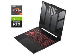 Игровой ноутбук Asus TUF Gaming A15 FA507NV / 15.6" (1920x1080) IPS / AMD Ryzen 7 7735HS (8 (16) ядер по 3.2 - 4.75 GHz) / 16 GB DDR5 / 1000 GB SSD NVMe / nVidia GeForce RTX 4060, 8 GB GDDR6, 128-bit / WebCam