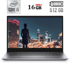 Ноутбук-трансформер Б-клас Dell Inspiron 5400 2n1 / 14" (1920x1080) IPS Touch / Intel Core i5-1035G1 (4 (8) ядра по 1.0 - 3.6 GHz) / 16 GB DDR4 / 512 GB SSD M.2 / Intel UHD Graphics / WebCam / Fingerprint / USB 3.2 / HDMI / Windows 10 ліцензія