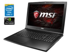Игровой ноутбук MSI GS62 6QD / 15.6" (1920x1080) IPS / Intel Core i7-6700HQ (4 (8) ядра по 2.6 - 3.5 GHz) / 16 GB DDR4 / 256 GB SSD + 1000 GB HDD / nVidia GeForce 940MX, 2 GB DDR3, 64-bit / WebCam / DVD-ROM / Win 10 Home