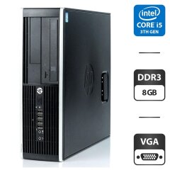 Комп'ютер HP Compaq Elite 8300 SFF / Intel Core i5-3470 (4 ядра по 3.2 - 3.6 GHz) / 8 GB DDR3 / 250 GB HDD / Intel HD Graphics 2500 / VGA