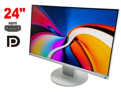 Монитор Eizo FlexScan EV2450 / 24" (1920x1080) IPS / 1x HDMI, 1x DP, 1x DVI, 1x VGA, 1x USB 3.0, 2x USB 2.0, 2x Audio / 2х 1W / VESA 100x100 / Pivot