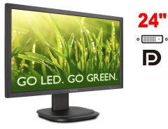Монитор ViewSonic VG2439M / 24" (1920x1080) TN / 1x DP, 1x DVI, 1x VGA, 3x USB 2.0, 2x Audio / 2x 2W / VESA 100x100 / Pivot