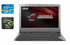 Игровой ноутбук Asus ROG G752VS / 17.3" (1920x1080) IPS / Intel Core i7-6820HK (4 (8) ядра по 2.7 - 3.6 GHz) / 16 GB DDR4 / 512 GB SSD / nVidia GeForce GTX 1070, 8 GB GDDR5, 256-bit / HDMI / WebCam
