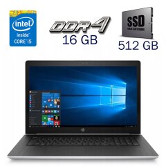 Игровой ноутбук HP ProBook 470 G5 / 17.3" (1600x900) TN / Intel Core i5-8250U (4 (8) ядра по 1.6 - 3.4 GHz) / 16 GB DDR4 / 512 GB SSD / nVidia GeForce 930MX, 2 GB DDR3, 64-bit / WebCam + Беспроводная мышка
