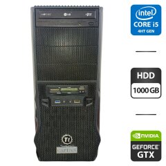 Игровой ПК Thermaltake Commander GS-III Tower / Intel Core i5-4670K (4 ядра по 3.4 - 3.8 GHz) / 8 GB DDR3 / 1000 GB HDD / nVidia GeForce GTX 760, 2 GB GDDR5, 256-bit / DVD-ROM / 530W
