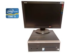 Комплект ПК Б-класс: Everest SFF / Intel Core i5-2400S (4 ядра по 2.5 - 3.3 GHz) / 8 GB DDR3 / 250 GB HDD / Intel HD Graphics 2000 / DVD-RW + Монитор Asus VW192S / 19" (1440x900) TN / 1x VGA, 1x Audio