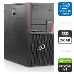 Компьютер Fujitsu Esprimo P720 E90 Tower / Intel Core i5-4570 (4 ядра по 3.2 - 3.6 GHz) / 8 GB DDR3 / 240 GB SSD / nVidia GeForce GT 730, 2 GB GDDR3, 64-bit / DisplayPort