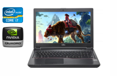 Мобильная рабочая станция Б-класс Fujitsu Celsius H780 / 15.6" (1920x1080) IPS / Intel Core i7-8750H (6 (12) ядер по 2.2 - 4.1 GHz) / 16 GB DDR4 / 512 GB SSD / nVidia Quadro P600, 4 GB GDDR5, 128-bit / HDMI / USB Type-C / WebCam