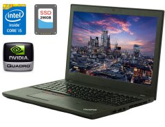 Мобильная рабочая станция Lenovo ThinkPad W550s / 15.6" (1920x1080) TN / Intel Core i5-5300U (2 (4) ядра по 2.3 - 2.9 GHz) / 8 GB DDR3 / 256 GB SSD / nVidia Quadro K620M, 2 GB DDR3, 64-bit / WebCam / miniDP / Две батареи