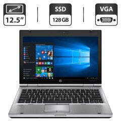 Нетбук Б-клас HP EliteBook 2560p / 12.5" (1366x768) TN / Intel Core i5-2410M (2 (4) ядра по 2.3 - 2.9 GHz) / 4 GB DDR3 / 128 GB SSD / Intel HD Graphics 3000 / WebCam / VGA