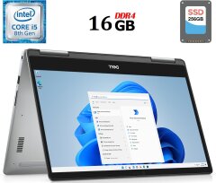 Ноутбук-трансформер Б-класс Dell Inspiron 15-7573 / 15.6" (1920x1080) IPS Touch / Intel Core i5-8250U (4 (8) ядер по 1.6 - 3.4 GHz) / 16 GB DDR4 / 256 GB SSD / Intel UHD Graphics 620 / WebCam