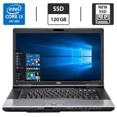 Ноутбук Fujitsu Lifebook E752 / 15.6" (1366x768) TN / Intel Core i3-2370M (2 (4) ядра по 2.4 GHz) / 4 GB DDR3 / 120 GB SSD NEW / Intel HD Graphics 3000 / DVD-ROM + Беспроводная мышка в подарок