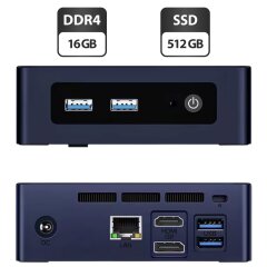 Новий неттоп Soyo M4 Plus USFF / Intel N150 (4 ядра по 3.6 GHz) / 16 GB DDR4 / 512 GB SSD / Intel Graphics / Windows 11 Pro + Блок живлення