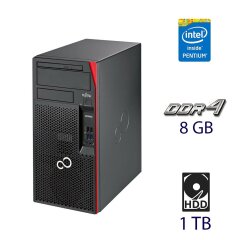 Системный блок Fujitsu ESPRIMO P557 E85+ Tower / Intel Pentium G4400 (2 ядра по 3.3 GHz) / 8 GB DDR4 / 1 TB HDD