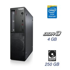 Системний блок Lenovo ThinkCentre A70 SFF / Intel Core 2 Duo E7500 (2 ядра по 2.93 GHz) / 4 GB DDR3 / 250 GB HDD / DVD-RW