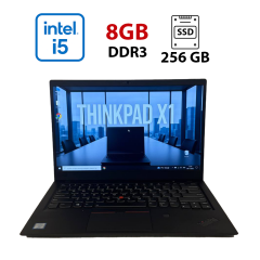 Ультрабук Lenovo ThinkPad X1 Carbon (6th Gen) / 14" (1920&times;1080) IPS / Intel Core i5-8350U (4 (8) ядра по 1.7 - 3.6 GHz) / 8 GB DDR3 / 256 GB SSD / Intel HD Graphics 620 / WebCam