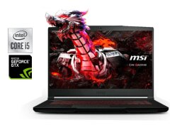 Игровой ноутбук Б-класс MSI GF63 Thin 10SC / 15.6" (1920x1080) IPS / Intel Core i5-10500H (6 (12) ядер по 2.5 - 4.5 GHz) / 16 GB DDR4 / 256 GB SSD / nVidia GeForce GTX 1650 Max-Q, 4 GB GDDR6, 128-bit / WebCam