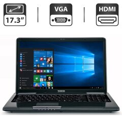 Ноутбук Б-класс Toshiba Satellite L670 / 17.3" (1600x900) TN / Intel Core i3-330M (2 (4) ядра по 2.13 GHz) / 4 GB DDR3 / 500 GB HDD / Intel HD Graphics / WebCam / DVD-ROM / VGA / HDMI