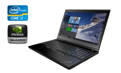 Мобильная рабочая станция Lenovo ThinkPad P50 / 15.6" (1920x1080) IPS / Intel Core i7-6820HQ (4 (8) ядра по 2.7 - 3.6 GHz) / 16 GB DDR4 / 480 GB SSD / nVidia Quadro M1000M, 4 GB GDDR5, 128-bit / WebCam / Fingerprint