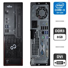 Комп'ютер Fujitsu Esprimo C720 SFF / Intel Core i5-4570 (4 ядра по 3.2 - 3.6 GHz) / 8 GB DDR3 / 320 GB HDD / Intel HD Graphics 4600 + Перехідник з DVI на VGA в комплекті