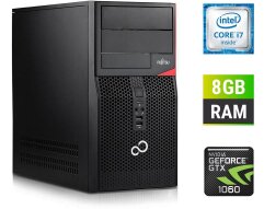 Игровой ПК Fujitsu Tower / Intel Core i7-6700 (4 (8) ядра по 3.4 - 4.0 GHz) / 8 GB DDR4 / 250 GB SSD + 1000 GB HDD / nVidia GeForce GTX 1060, 6 GB GDDR5, 192-bit + Windows 10 в подарок
