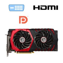 Дискретная видеокарта nVidia GeForce MSI GTX 1060 Gaming X, 6 GB GDDR5, 192-bit / 1x DVI, 1x HDMI, 3x DisplayPort