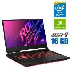 Игровой ноутбук Asus Rog Strix G512LI / 15.6" (1920x1080) IPS / Intel Core i7-10750H (6 (12) ядра по 2.6 - 5.0 GHz) / 16 GB DDR4 / 256 GB SSD + 480 GB SSD / nVidia GeForce GTX 1650 Ti, 4 GB GDDR6, 128-bit / WebCam