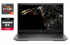 Игровой ноутбук Dell G5 5505 / 15.6" (1920x1080) IPS / AMD Ryzen 7 4800H (8 (16) ядер по 2.9 - 4.2 GHz) / 16 GB DDR4 / 512 GB SSD / AMD Radeon RX 5600M, 6 GB GDDR6, 192-bit / WebCam / HDMI / Windows 10