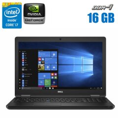 Игровой ноутбук Dell Latitude E5580 / 15.6" (1920x1080) IPS / Intel Core i7-6600U (2 (4) ядра по 2.6 - 3.4 GHz) / 16 GB DDR4 / 512 GB SSD / nVidia GeForce 930MX, 2 GB GDDR5, 64-bit / WebCam 