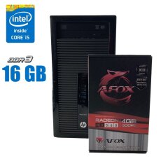 Ігровий ПК HP ProDesk 400 G1 Tower / Intel Core i5-4570 (4 ядра по 3.2 - 3.6 GHz) / 16 GB DDR3 / 240 GB SSD + 2000 GB HDD / AMD Radeon RX 560, 4 GB DDR5, 128-bit NEW
