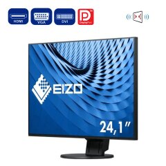 Монитор EIZO FlexScan EV2456 / 24" (1920x1200) IPS / DisplayPort, HDMI, DVI, VGA, USB 3.1, Audio / VESA 100x100 / Встроенные колонки 2x 1W 