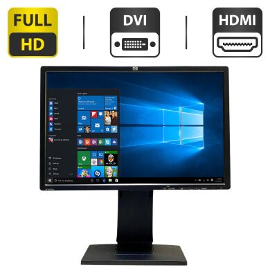 Монитор HP LP2475w / 24" (1920x1200) S-IPS / DVI, DisplayPort, HDMI + Кабель питания