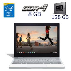 Нетбук-трансформер Б-клас Google Pixelbook GA00122-US / 12.3" (2400x1600) IPS Touch / Intel Core i5-7Y57 (2 (4) ядра по 1.2 - 3.3 GHz) / 8 GB DDR4 / 128 GB SSD / Intel HD Graphics 615 / WebCam + Бездротова мишка