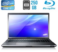 Ноутбук Б-клас Samsung 700z7c / 17.3" (1920x1080) IPS / Intel Core i7-3615QM (4 (8) ядра по 2.3 - 3.3 GHz) / 12 GB DDR3 / 250 GB SSD / nVidia GeForce GT 650M,  2 GB GDDR5, 128-bit / WebCam / BD-ROM / HDMI / DisplayPort