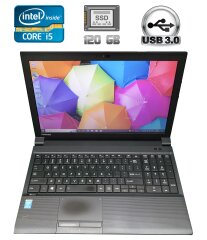 Ноутбук Б-класс Toshiba Tecra A50-A / 15.6" (1366x768) TN / Intel Core i5-4210M (2 (4) ядра по 2.6 - 3.2 GHz) / 4 GB DDR3 / 120 GB SSD / Intel HD Graphics 4600 / WebCam / DVD-RW / USB 3.0 / HDMI