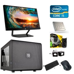 Thermaltake MicroATX / Intel Core i5-6500 (4 ядра по 3.2-3.6GHz) / 16GB DDR4 / 1TB HDD+120GB SSD / Zotac GeForce GTX 1050 Ti 4GB GDDR5 / БП 500W + монитор HP 22cwa / 1920x1080 + беспроводные мышь, клавиатура + колонки