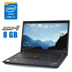 Ультрабук Lenovo ThinkPad T490 / 14" (1920x1080) IPS / Intel Core i5-8250U (4 (8) ядра по 1.6 - 3.4 GHz) / 8 GB DDR4 / 480 GB SSD / Intel UHD Graphics 620 / WebCam