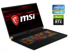 Игровой ноутбук MSI GS75 Stealth 9SG / 17.3" (1920x1080) IPS / Intel Core i9-9880H (8 (16) ядер по 2.3 - 4.8 GHz) / 32 GB DDR4 / 1000 GB SSD / nVidia GeForce RTX 2080 Max-Q, 8 GB GDDR6, 256-bit / WebCam
