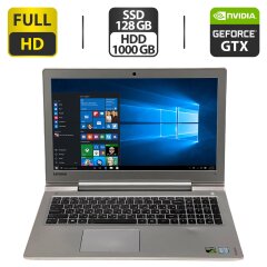 Игровой ноутбук Lenovo IdeaPad 700-15ISK / 15.6" (1920x1080) TN / Intel Core i7-6600HQ (4 (8) ядра по 2.6 - 3.5 GHz) / 16 GB DDR4 / 128 GB SSD + 1000 GB HDD / nVidia GeForce GTX 950M, 4 GB GDDR3, 128-bit / WebCam