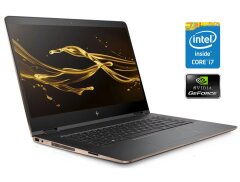 Игровой ноутбук-трансформер HP Spectre x360 15-bl112dx / 15.6" (3840x2160) IPS Touch / Intel Core i7-8550U (4 (8) ядра по 1.8 - 4.0 GHz) / 16 GB DDR4 / 512 GB SSD / nVidia GeForce MX150, 2 GB GDDR5, 64-bit / WebCam