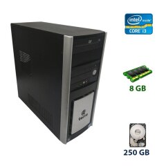Компьютер Wortmann AG Terra Tower (62) / Intel Core i3-550 (2 (4) ядра по 3.2 GHz) / 8 GB DDR3 / 250 GB HDD