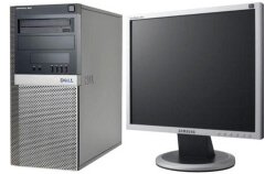 Dell 390 Tower / Intel Core i3-2100 (2(4) ядра по 3.1GHz) / 4GB DDR3 / 320GB HDD  + наклейка Windows 7 + монитор / 19" / 