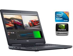 Мобильная рабочая станция Dell Precision 7520 / 15.6" (3840x2160) IPS / Intel Xeon E3-1505M v6 (4 (8) ядра по 3.0 - 4.0 GHz) / 32 GB DDR4 / 256 GB SSD + 1000 GB HDD / nVidia Quadro M2200, 4 GB GDDR5, 128-bit / WebCam / Win 11 Pro