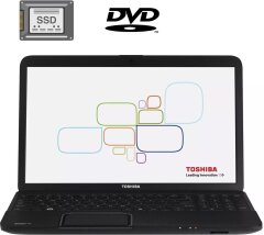 Ноутбук Toshiba Satellite Pro C850-1J4 / 15.6" (1366x768) TN / Intel Celeron 1000M (2 ядра по 1.8 GHz) / 8 GB DDR3 / 120 GB SSD / Intel HD Graphics 2500 / WebCam / Без АКБ