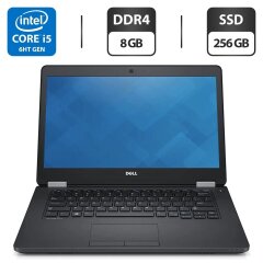Ультрабук Б-клас Dell Latitude E5470 / 14" (1366x768) TN / Intel Core i5-6440HQ (4 ядра по 2.6 - 3.5 GHz) / 8 GB DDR4 / 256 GB SSD M.2 / Intel HD Graphics 530 / WebCam / HDMI