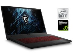 Игровой ноутбук MSI GF75 Thin 10SCSXR-448US / 17.3" (1920x1080) IPS / Intel Core i5-10300H (4 (8) ядра по 2.5 - 4.5 GHz) / 16 GB DDR4 / 480 GB SSD / nVidia GeForce GTX 1650 Ti, 4 GB GDDR6, 128-bit / WebCam + Беспроводная мышка